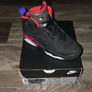Jordan Black and Red Sneakers with Suede Upper